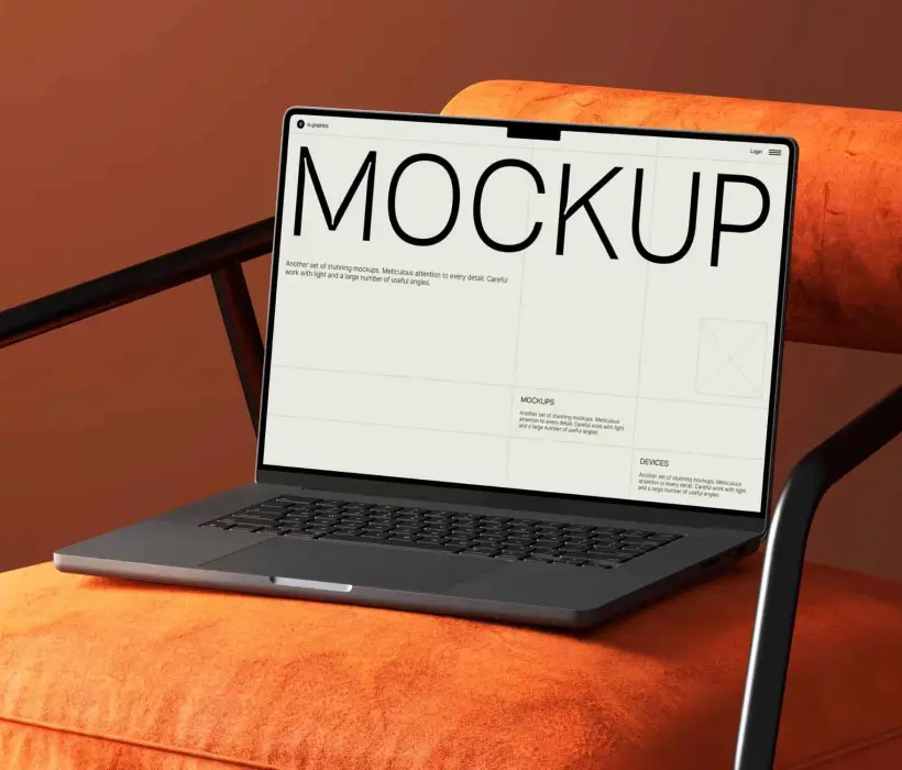 Stylish Laptop Mockup Scene